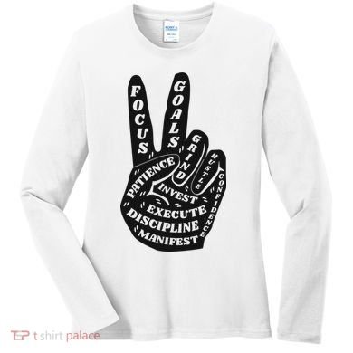 Peace Sign Inspirational Quote Women's Long Sleeve Shirt