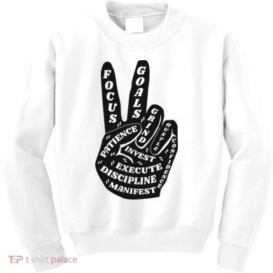 Peace Sign Inspirational Quote Kids Sweatshirt