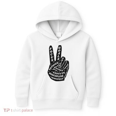 Peace Sign Inspirational Quote Kids Hoodie