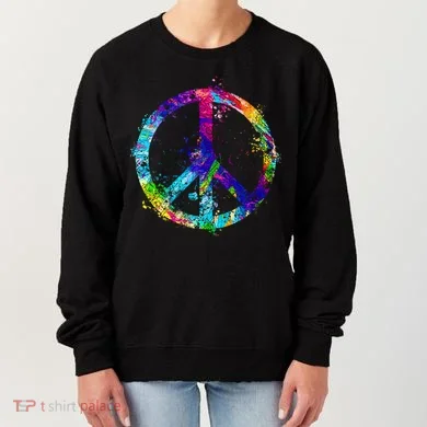 Peace Sign Paint Splatter Women's Sweatshirt
