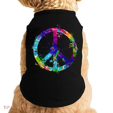 Peace Sign Paint Splatter Doggie Tank