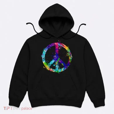 Peace Sign Paint Splatter Hoodie