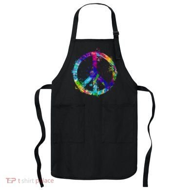 Peace Sign Paint Splatter Apron