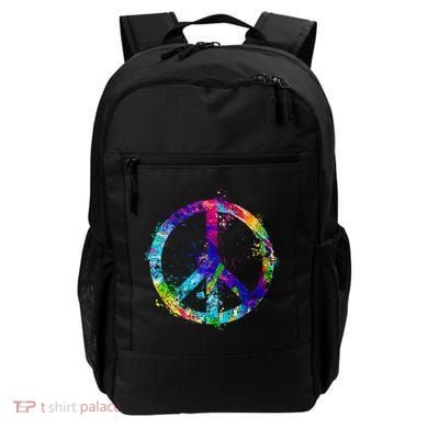 Peace Sign Paint Splatter Backpack