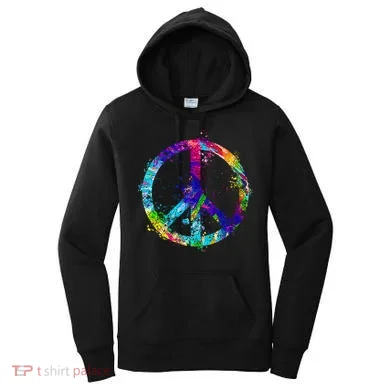 Peace Sign Paint Splatter Women's Hoodie