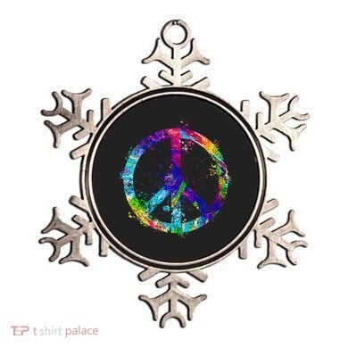 Peace Sign Paint Splatter Ornament