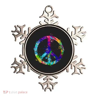 Peace Sign Paint Splatter Ornament