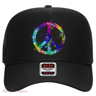 Peace Sign Paint Splatter Hat