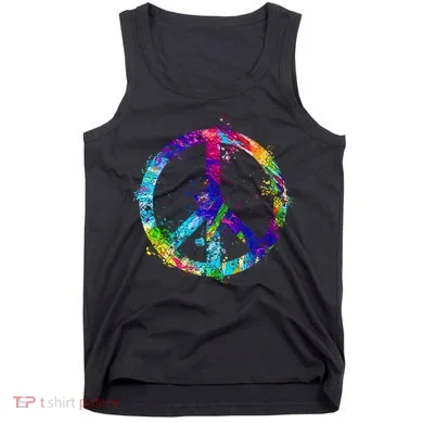 Peace Sign Paint Splatter Tank Top