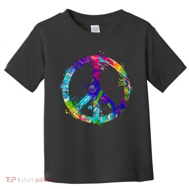 Peace Sign Paint Splatter Toddler T-Shirt