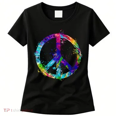 Peace Sign Paint Splatter Women's T-Shirt