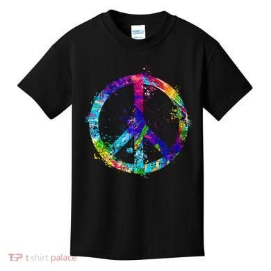 Peace Sign Paint Splatter Kids T-Shirt