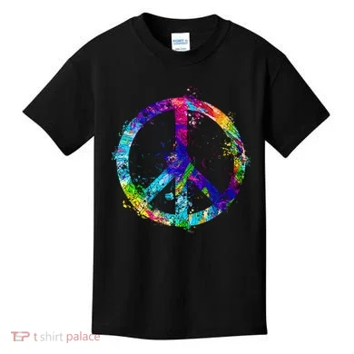 Peace Sign Paint Splatter Kids T-Shirt