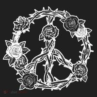 Peace Symbol Roses And Thorns Women's Sweatshirt thumb 2