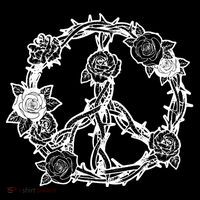 Peace Symbol Roses And Thorns Toddler Hoodie thumb 2