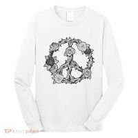 Peace Symbol Roses And Thorns Long Sleeve Shirt thumb 0