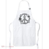 Peace Symbol Roses And Thorns Apron thumb 0