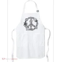 Peace Symbol Roses And Thorns Apron thumb 0