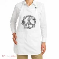 Peace Symbol Roses And Thorns Apron thumb 2
