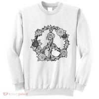 Peace Symbol Roses And Thorns Sweatshirt thumb 0