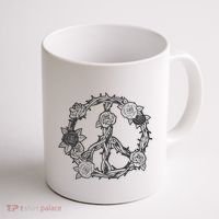 Peace Symbol Roses And Thorns Coffee Mug thumb 1