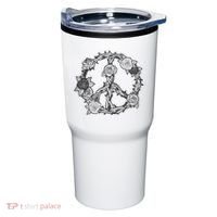 Peace Symbol Roses And Thorns Tumbler thumb 0