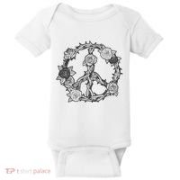 Peace Symbol Roses And Thorns Baby Bodysuit thumb 0