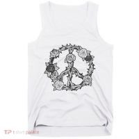 Peace Symbol Roses And Thorns Tank Top thumb 0