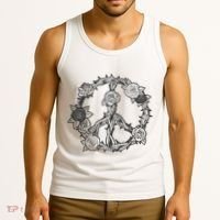 Peace Symbol Roses And Thorns Tank Top thumb 3