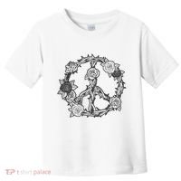 Peace Symbol Roses And Thorns Toddler T-Shirt thumb 0