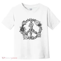 Peace Symbol Roses And Thorns Toddler T-Shirt thumb 0