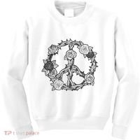 Peace Symbol Roses And Thorns Kids Sweatshirt thumb 0