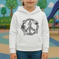 Peace Symbol Roses And Thorns Kids Hoodie thumb 3