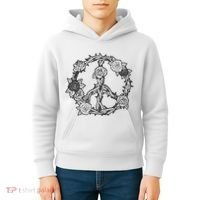 Peace Symbol Roses And Thorns Kids Hoodie thumb 4