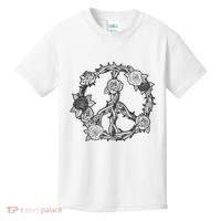 Peace Symbol Roses And Thorns Kids T-Shirt thumb 0