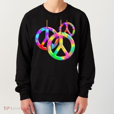 Peace Symbols Psychedelic Necklace Women's Sweatshirt