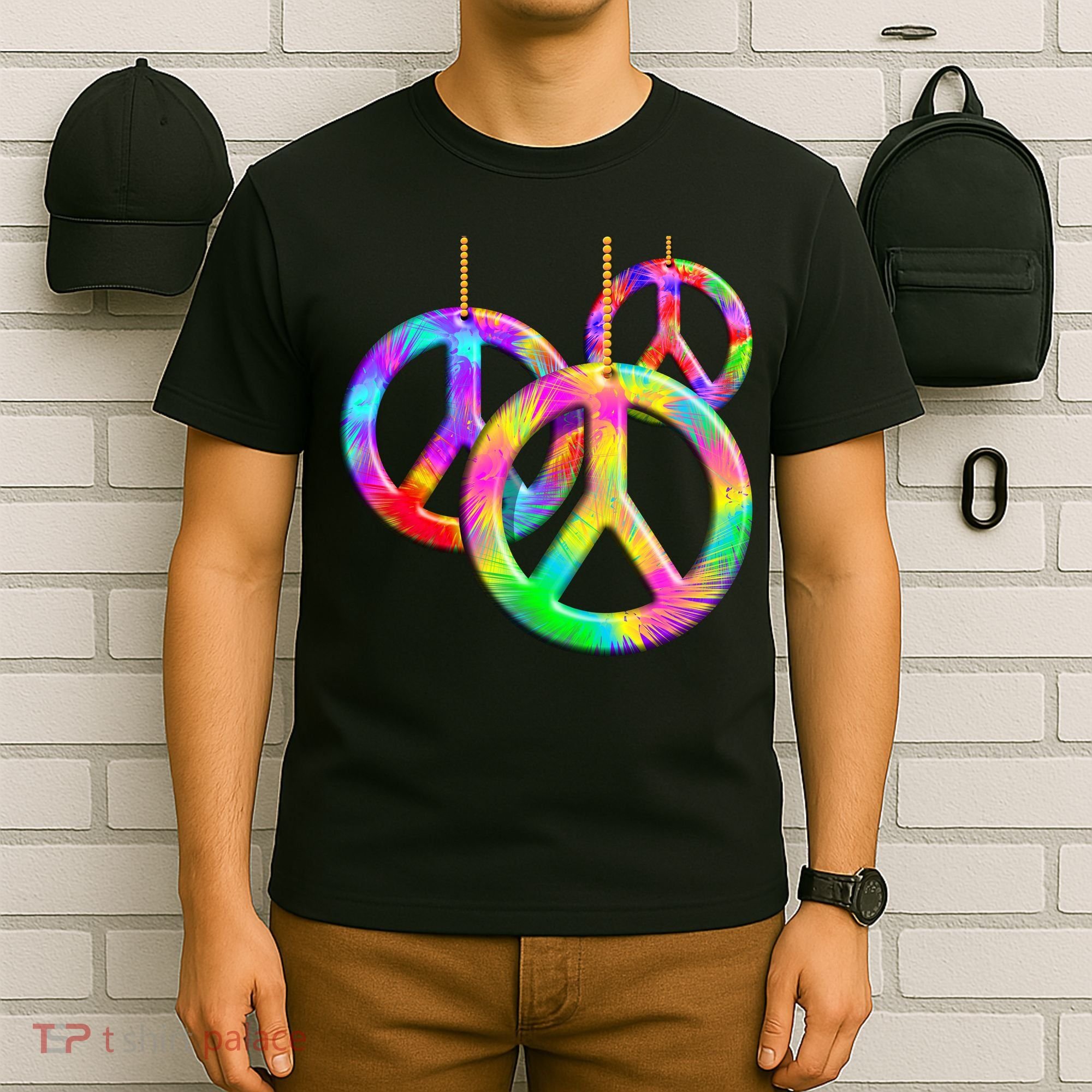Peace Symbols Psychedelic Necklace T-Shirt