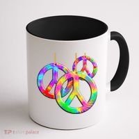 Peace Symbols Psychedelic Necklace Coffee Mug thumb 1