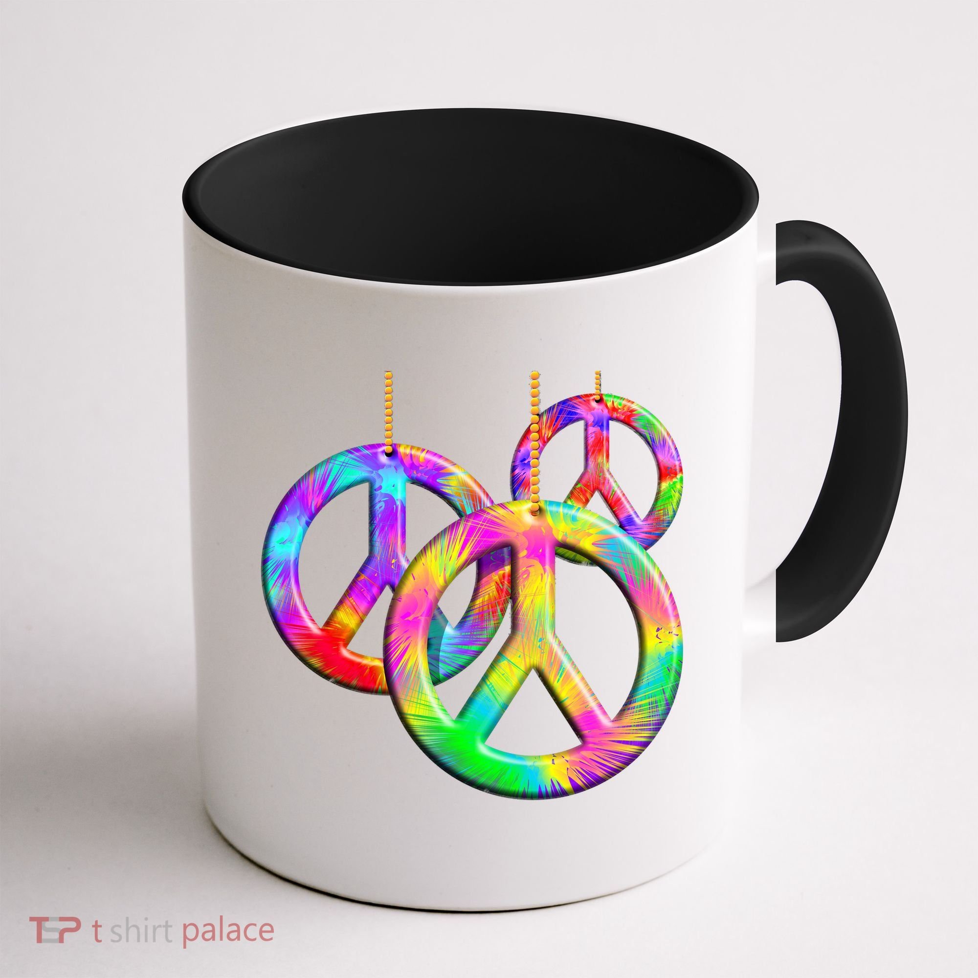 Peace Symbols Psychedelic Necklace Coffee Mug