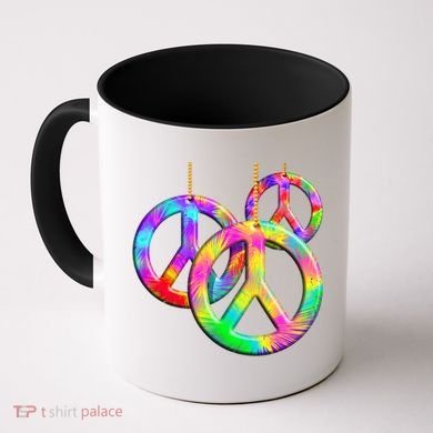 Peace Symbols Psychedelic Necklace Coffee Mug