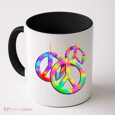 Peace Symbols Psychedelic Necklace Coffee Mug