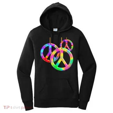 Peace Symbols Psychedelic Necklace Women's Hoodie