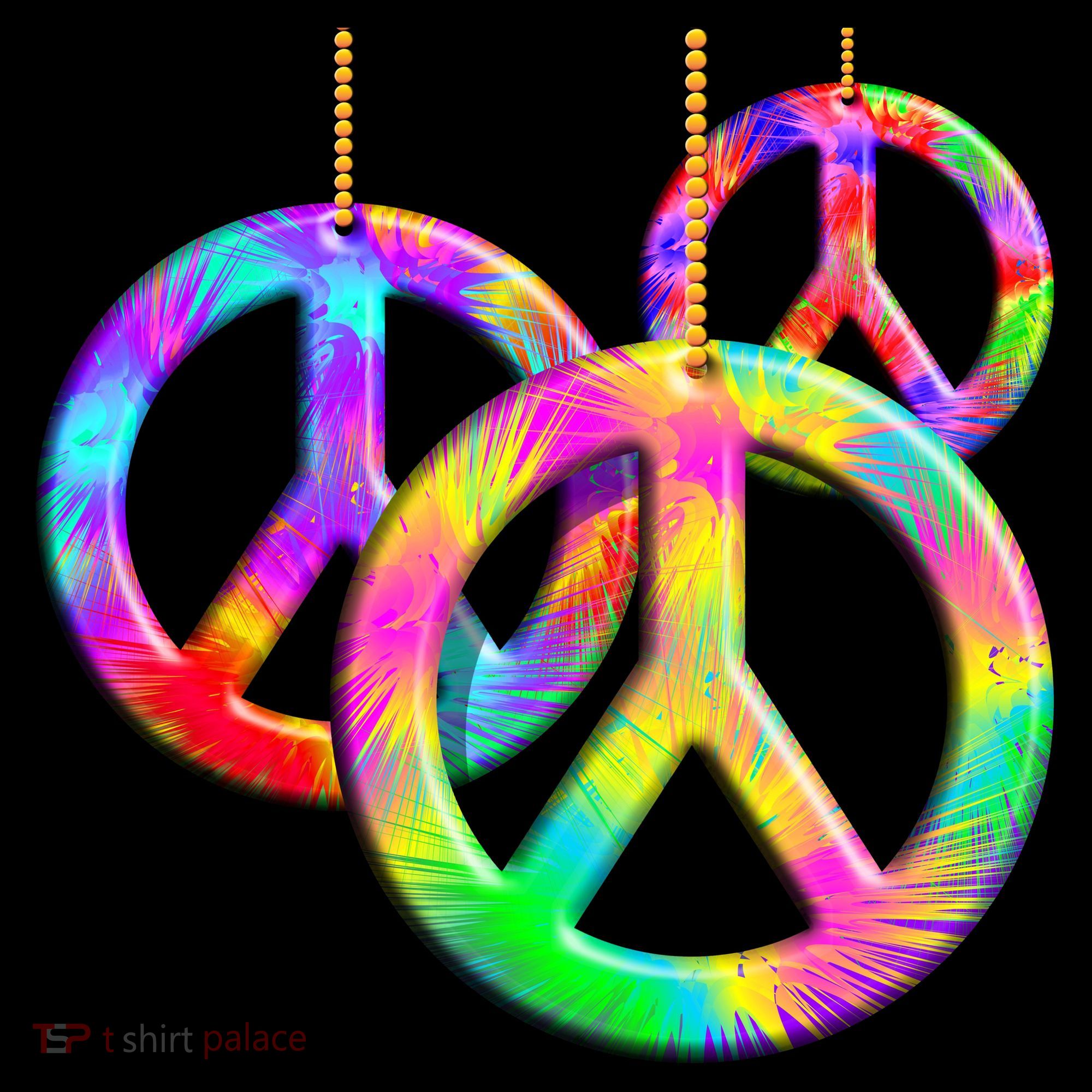 Peace Symbols Psychedelic Necklace Women's Hoodie