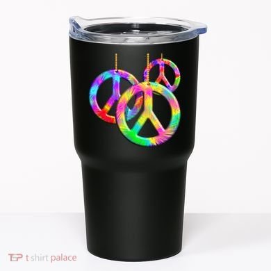 Peace Symbols Psychedelic Necklace Tumbler
