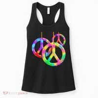 Peace Symbols Psychedelic Necklace Women's Tank Top thumb 0