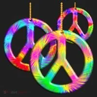 Peace Symbols Psychedelic Necklace Golf Towel thumb 3