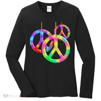 Peace Symbols Psychedelic Necklace Women's Long Sleeve Shirt thumb 0