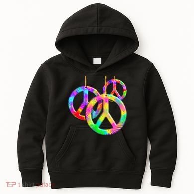 Peace Symbols Psychedelic Necklace Kids Hoodie
