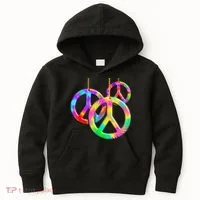 Peace Symbols Psychedelic Necklace Kids Hoodie thumb 0