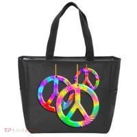 Peace Symbols Psychedelic Necklace Tote Bag thumb 0